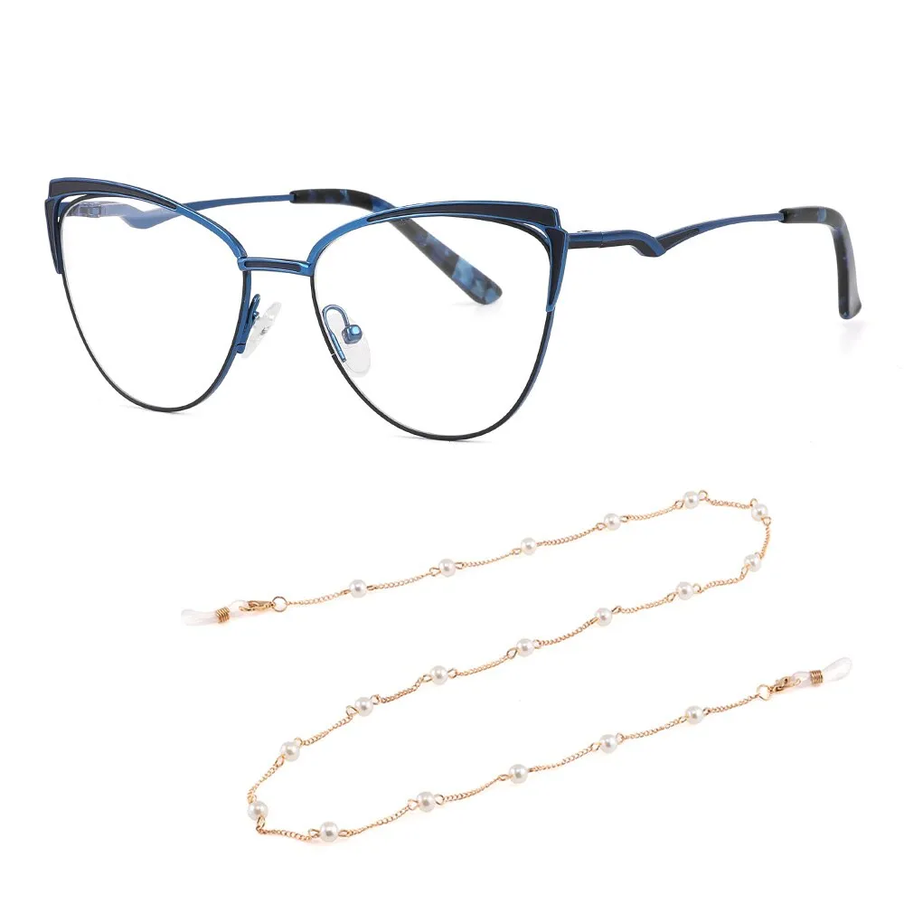 Laoyehui Women's Full Rim Cat Eye Alloy Presbyopic Reading Glasses Glr8577