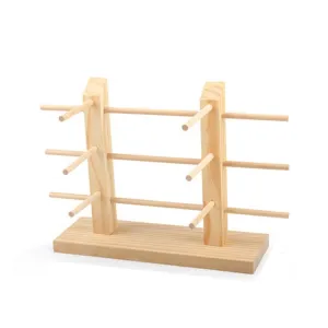 Log Glasses Display Storage Rack 2 Row 6 Pairs