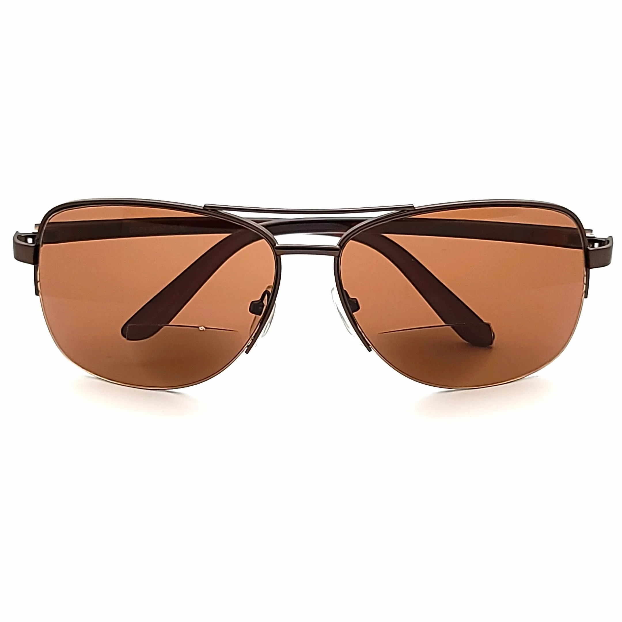 Men's Half Frame Metal Aviator Bifocal Reading Sunglass