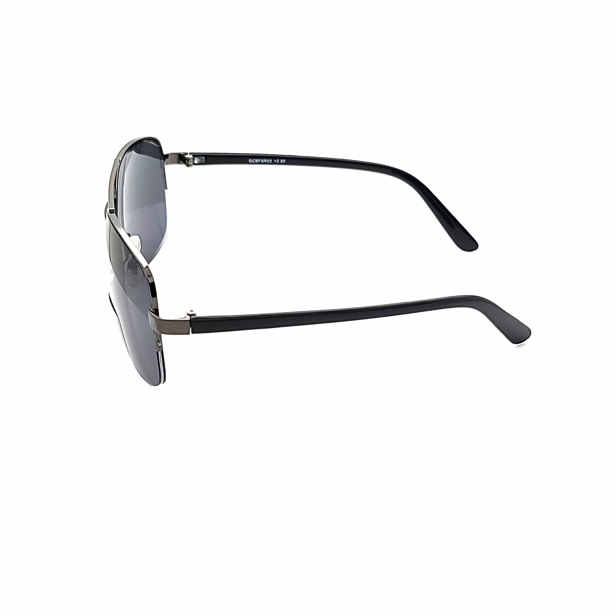 Men's Half Frame Metal Aviator Bifocal Reading Sunglass