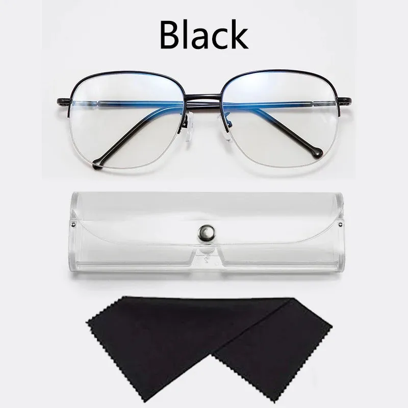 Metal Progressive Anti Blue Ray UV Protect Multifocal Reading Glasses