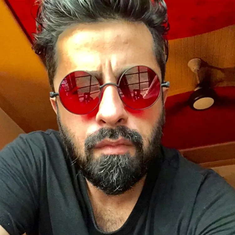 Metal Round Frame Steampunk Retro Sunglasses for Men Women(12)