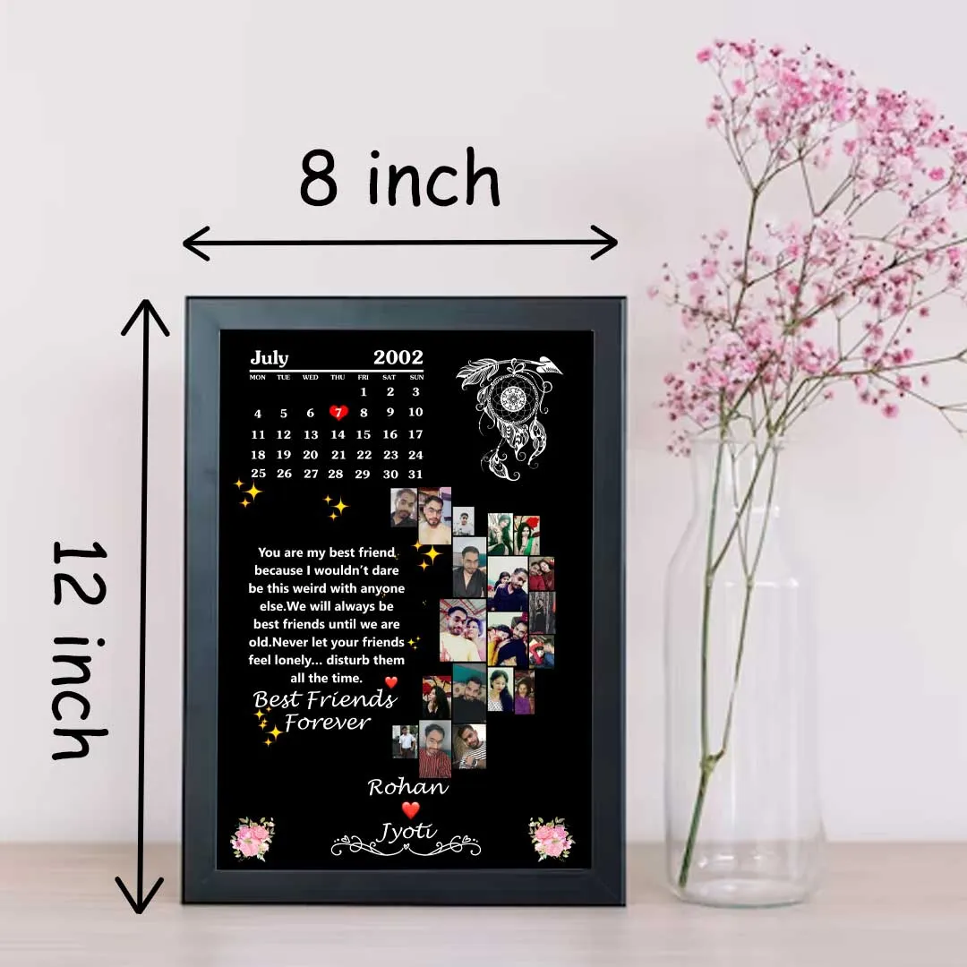 Personalized Photo Collage Moon Frame-8x12”