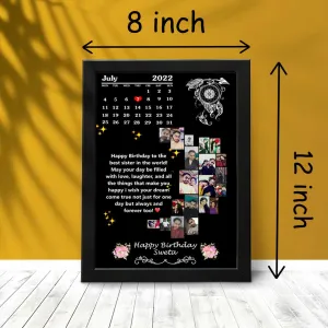 Personalized Photo Collage Moon Frame-8x12”