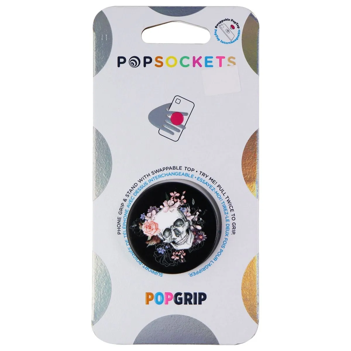 PopSockets PopGrip Expanding Stand and Grip with Swappable Top - Death Petal