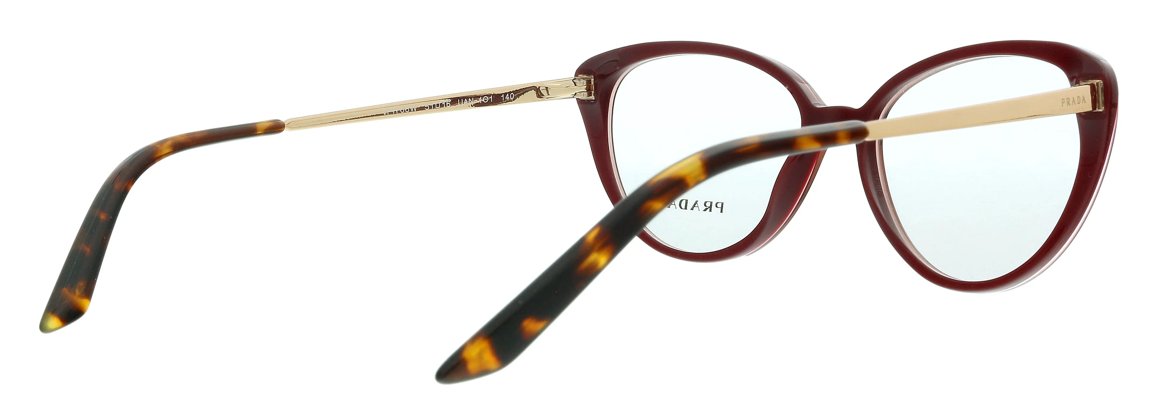 Prada  0PR 06WV 54 Transparent Brown Gradient Cateye Eyeglasses