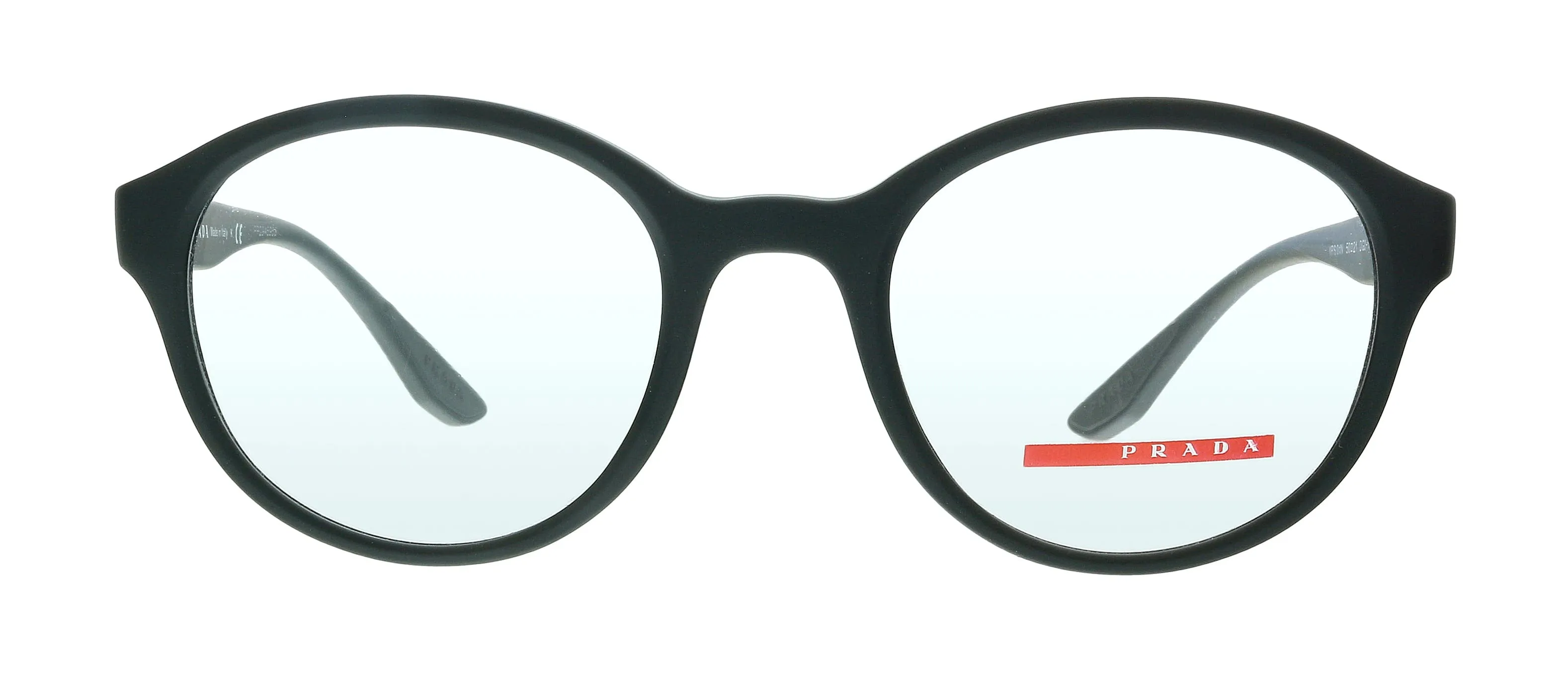 Prada  0PS 01NV DG01O1 Black Rubber Prada's stylish take on classic round frames Eyeglasses