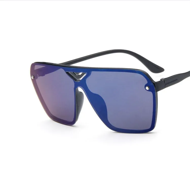 Retro Fashion Sunglasses Men and Women Coloured Lense Sun Glasses(Black Gray)