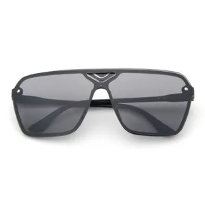 Retro Fashion Sunglasses Men and Women Coloured Lense Sun Glasses(Black Gray)