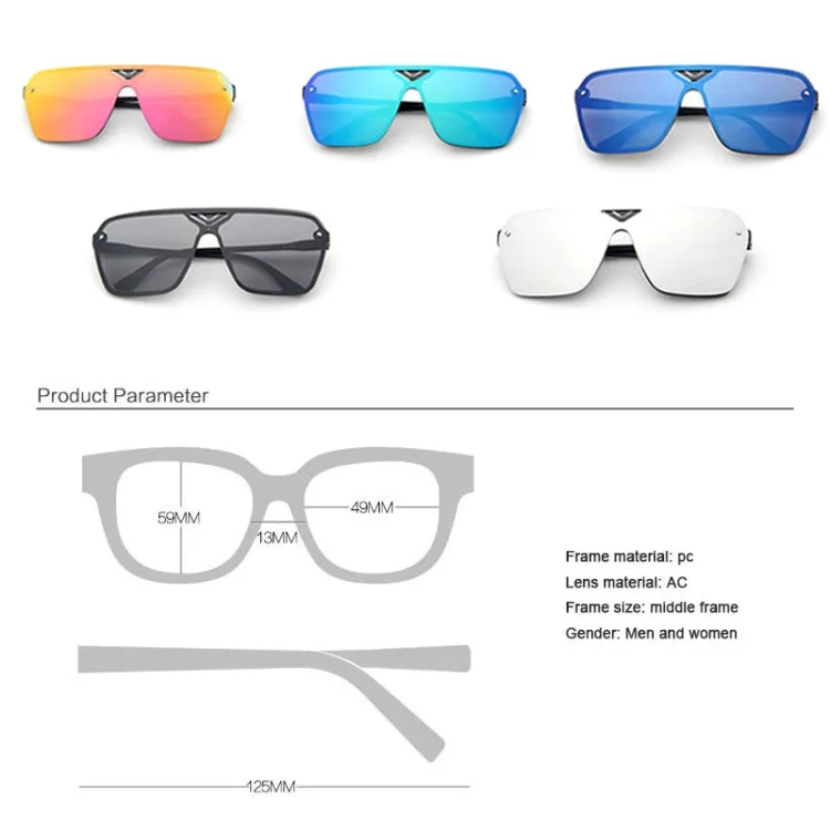Retro Fashion Sunglasses Men and Women Coloured Lense Sun Glasses(Black Gray)