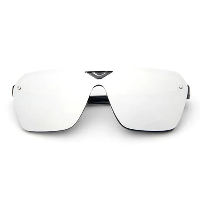 Retro Fashion Sunglasses Men and Women Coloured Lense Sun Glasses(White Mercury)