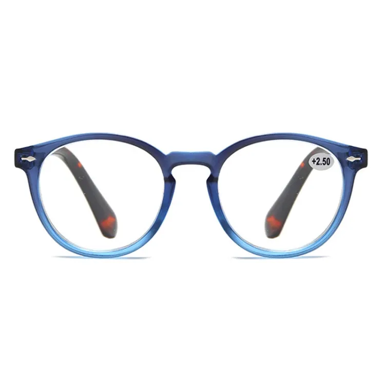 Retro Flexible Durable Portability HD Presbyopic Glasses  150(Graduate Blue)