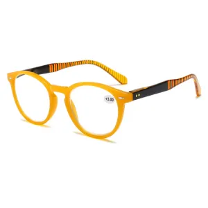 Retro Flexible Durable Portability HD Presbyopic Glasses  150(Yellow)