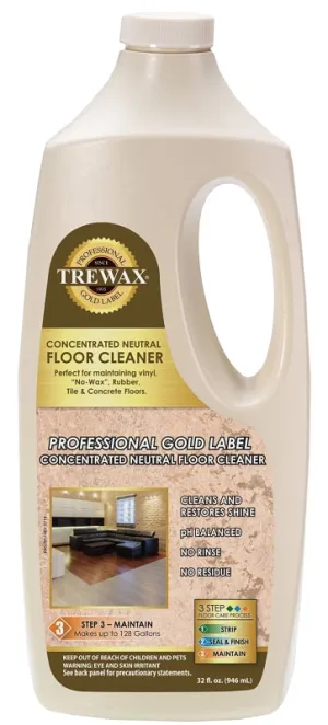 Trewax HSF901 Floor Cleaner, 32 oz Bottle, Liquid, Floral, Dark Green :EA: QUANTITY: 1