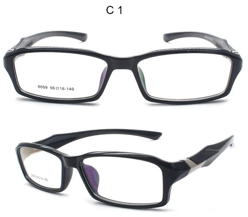 Unisex Sports Full Plastic Titanium Frame Eyeglasses 6059