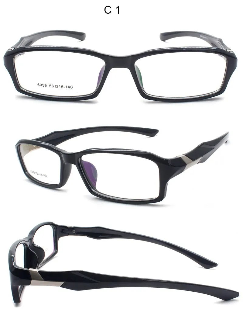 Unisex Sports Full Plastic Titanium Frame Eyeglasses 6059