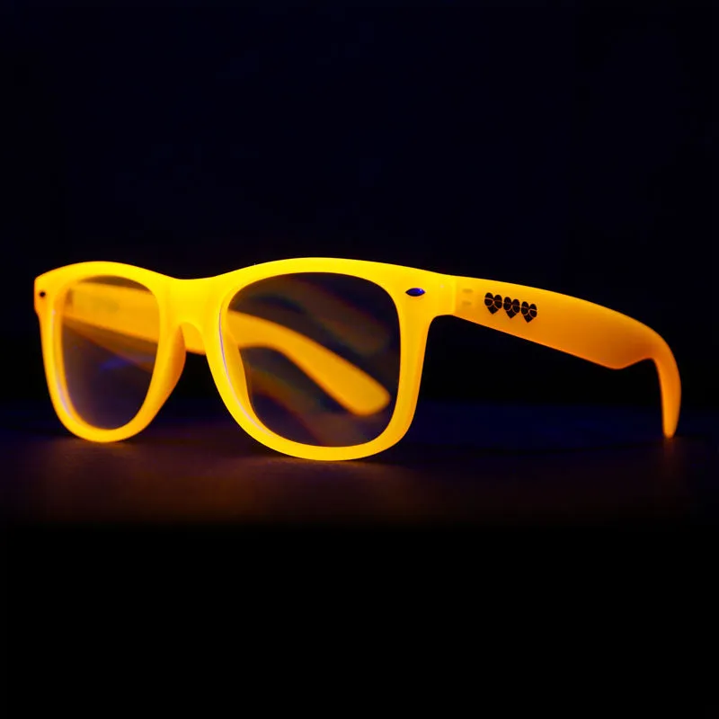 UV Reactive Orange Diffraction Glasses