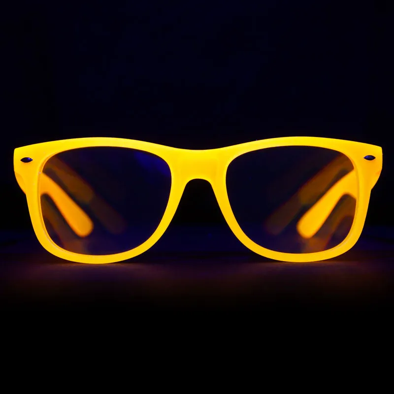 UV Reactive Orange Diffraction Glasses