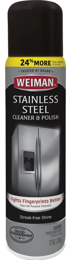 Weiman 2 Cleaner and Polish, 12 oz Aerosol Can, Emulsion, Floral, White :EA: QUANTITY: 1