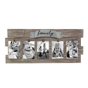 Wood Collage Picture Frame with Clips (WS)