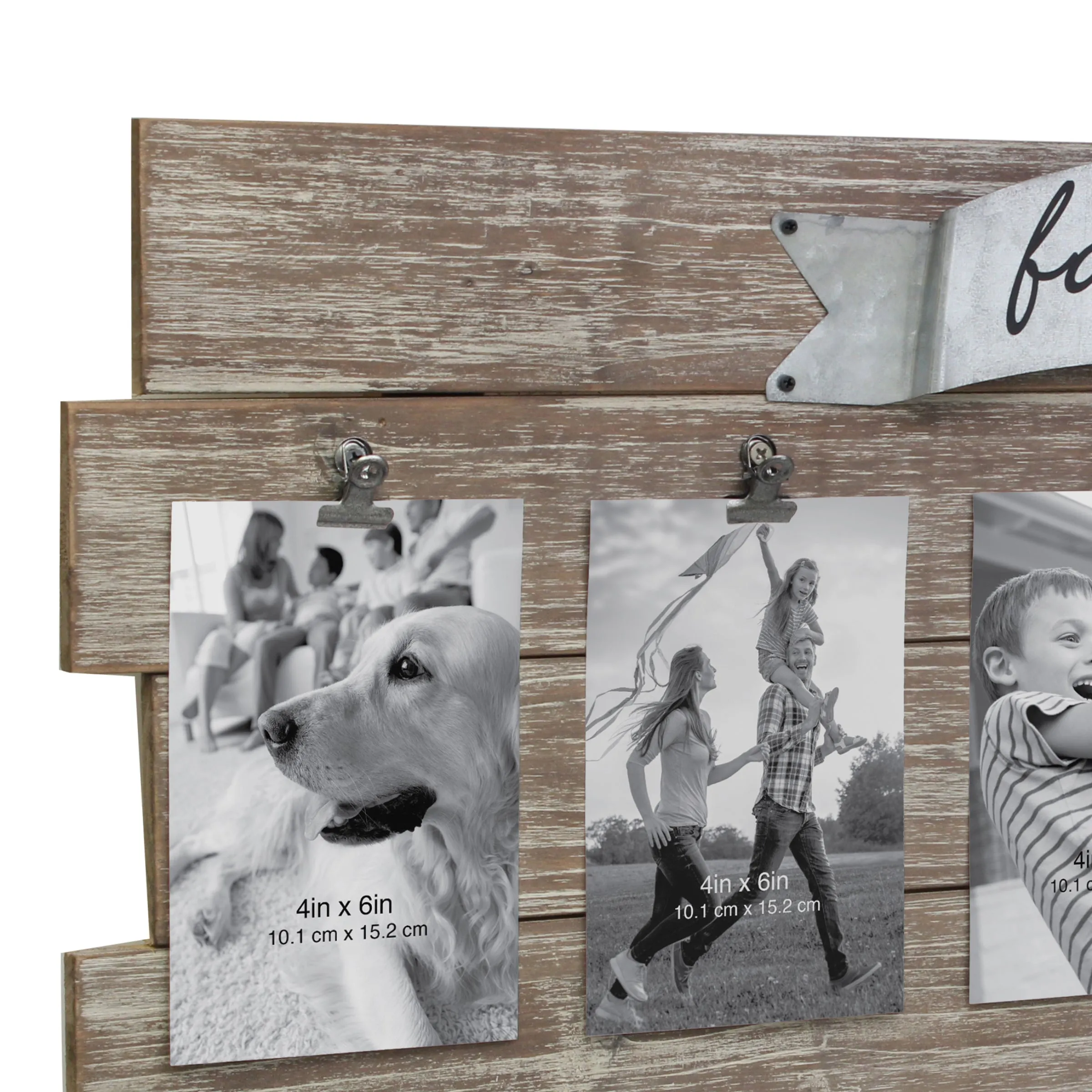 Wood Collage Picture Frame with Clips (WS)