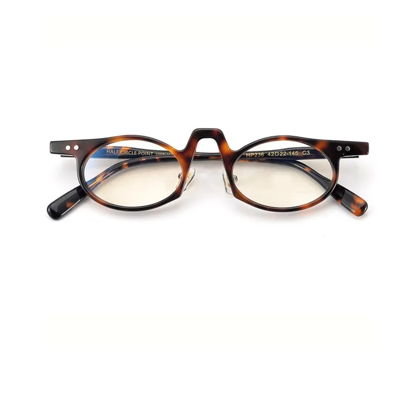 Yujo Unisex Full Rim Small Oval Acetate Reading Glasses HP236